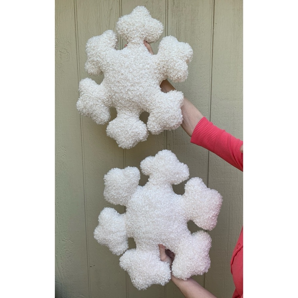 Two Sherpa Snowflake Pillows!